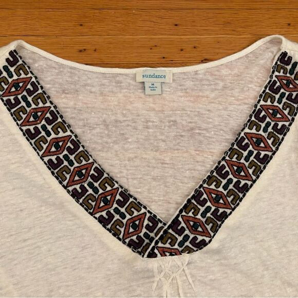 Sundance Grenada white oversized short sleeve top - Picture 2 of 7